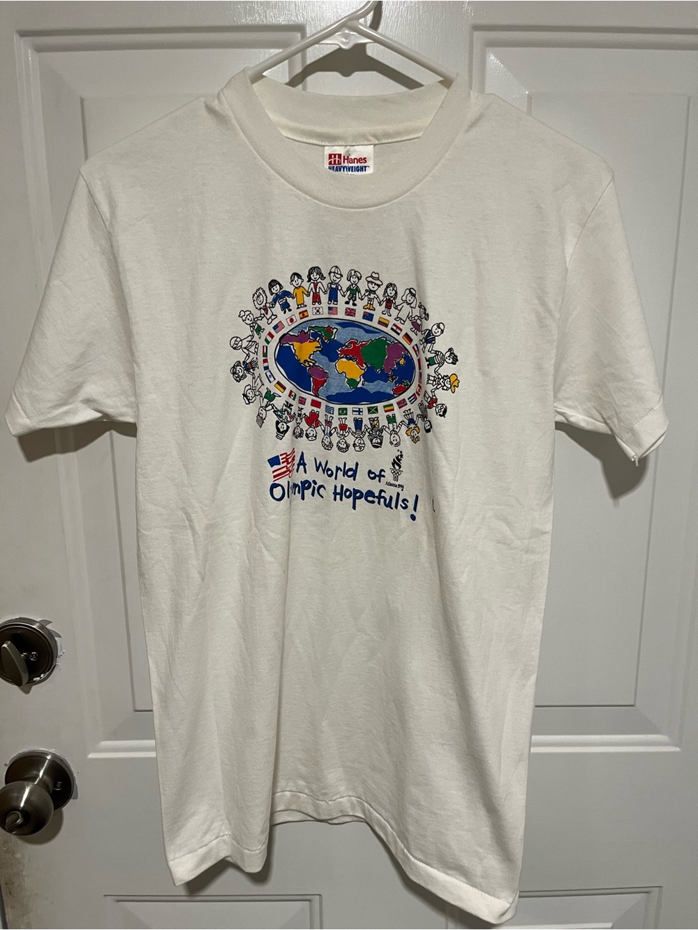 Vintage 1996 Atlanta A World Of Olympic Hopefuls Tshirt Single Stitch NWOT NOS